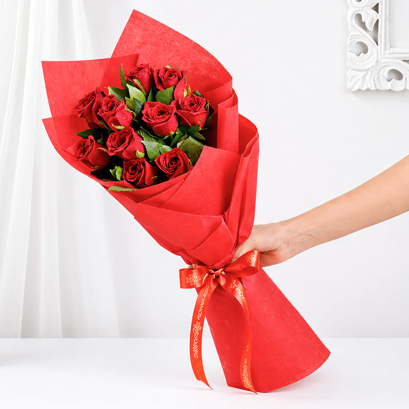 10 Red Roses Bouquet