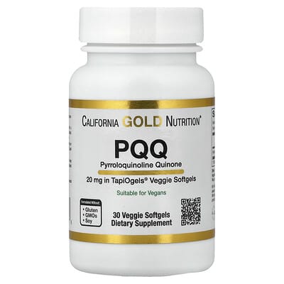 California Gold Nutrition, PQQ, 20 mg, 30 Veggie Softgels